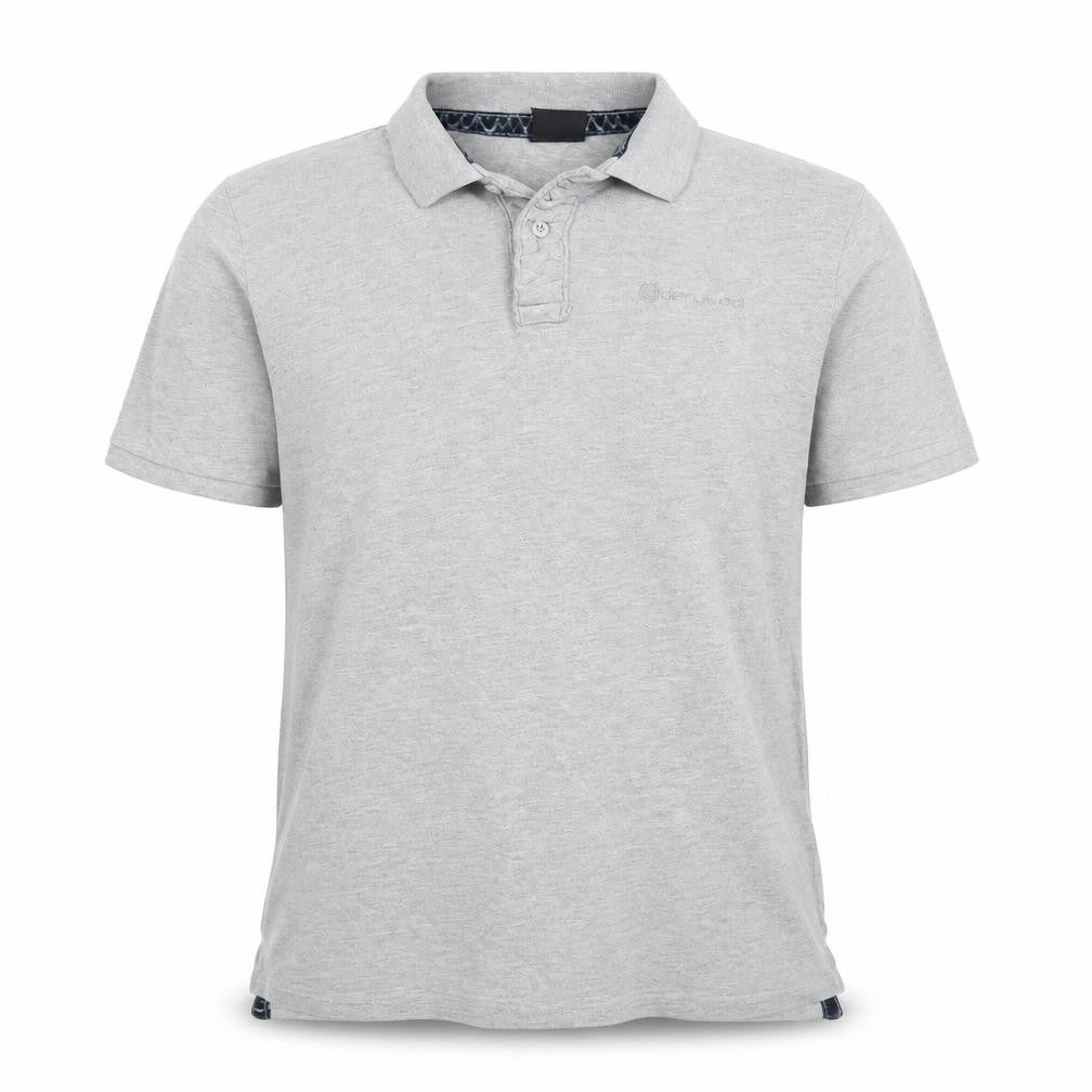 Defused Mens Grey  Polyester  Polo Size L Collared Button - Defused logo