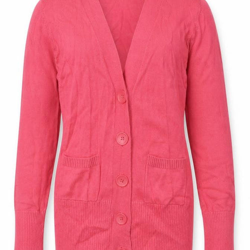 Indigo Girls Pink V-Neck  Cotton Cardigan Jumper Size 9-10 Years  Button