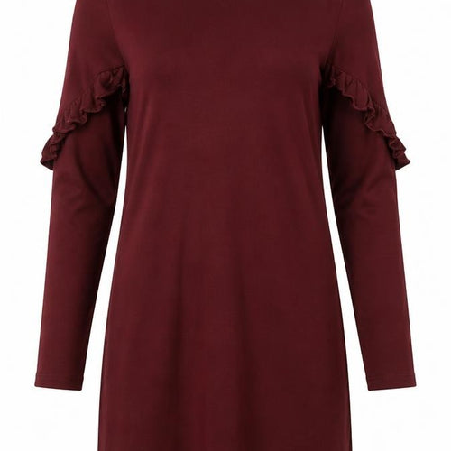 New Look Womens Red  Cotton T-Shirt Dress  Size 6  Crew Neck Pullover