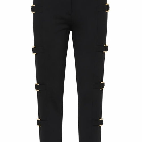 Absolutti Womens Black  Viscose Trousers  Size 10 L28 in Regular Zip