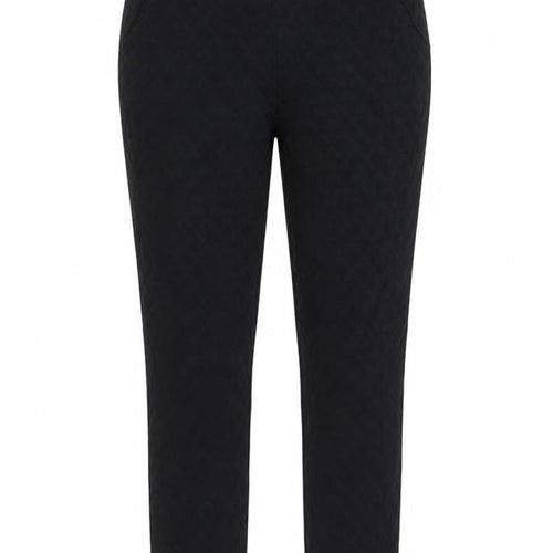 YSC City Womens Black Geometric Polyester Capri Leggings Size 12 L30 in