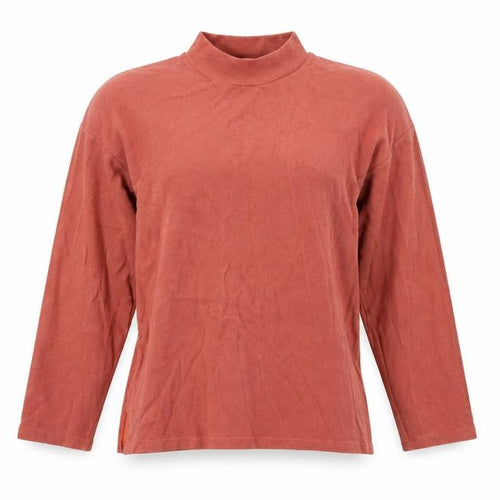 Zara Womens Brown  Polyamide Jersey T-Shirt Size S Mock Neck