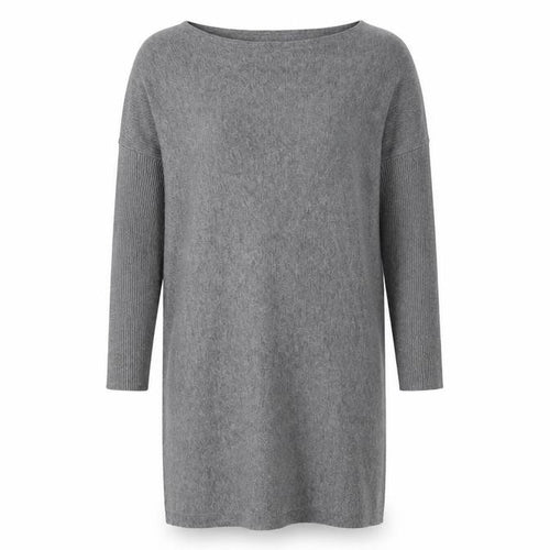 Stella Womens Grey  Viscose Jumper Dress  Size 10  Boat Neck