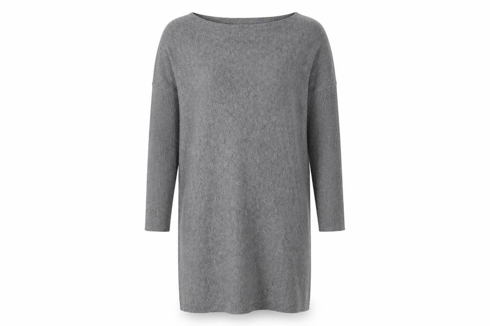 Stella Womens Grey  Viscose Jumper Dress  Size 10  Boat Neck