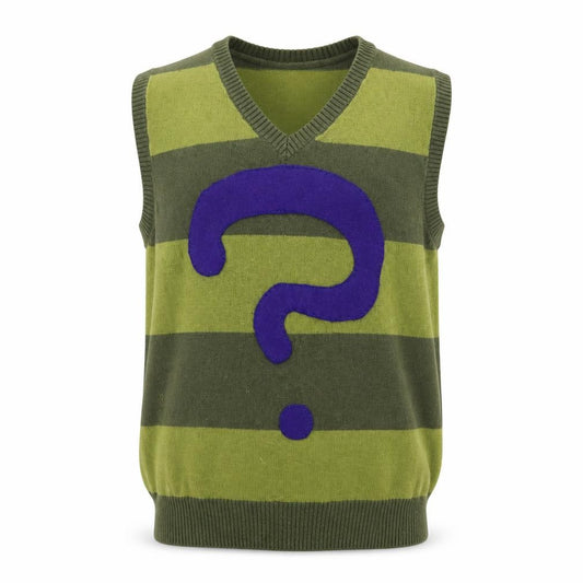 Front view of Next boys’ green v-neck striped cotton jumper, size 10-11, years