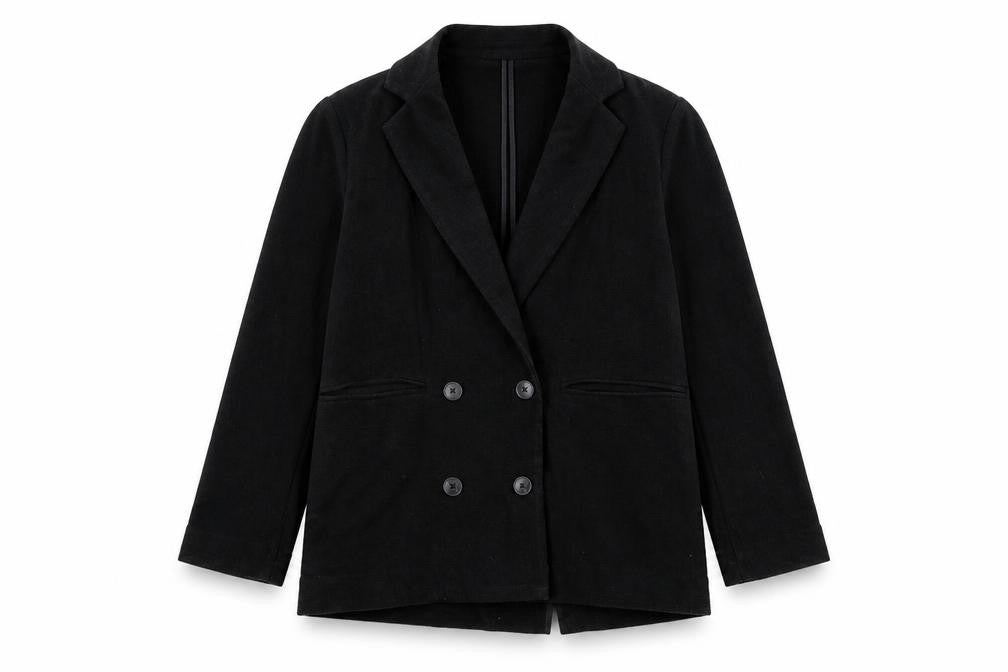 Dorothy Perkins Womens Black  Cotton Jacket Blazer Size 12