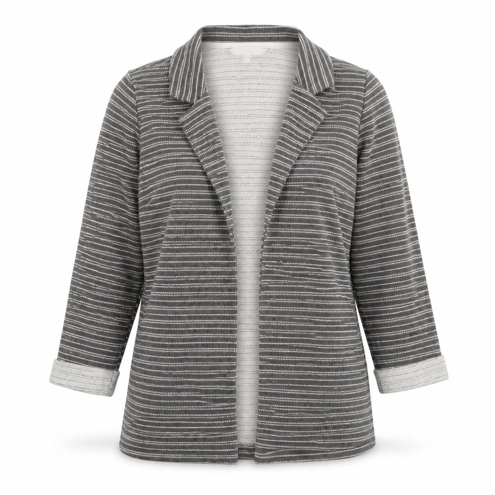 Next Womens Grey Striped Polyester Jacket Blazer Size 10
