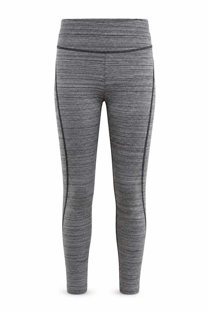 ClpActive Womens Grey Striped Polyester Pedal Pusher Leggings Size XS L26 in Regular Pullover