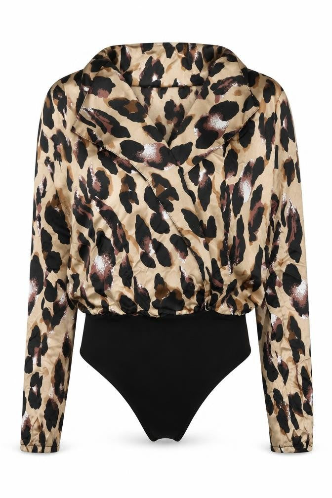 Quiz Womens Multicoloured Animal Print Polyester Bodysuit One-Piece Size 6