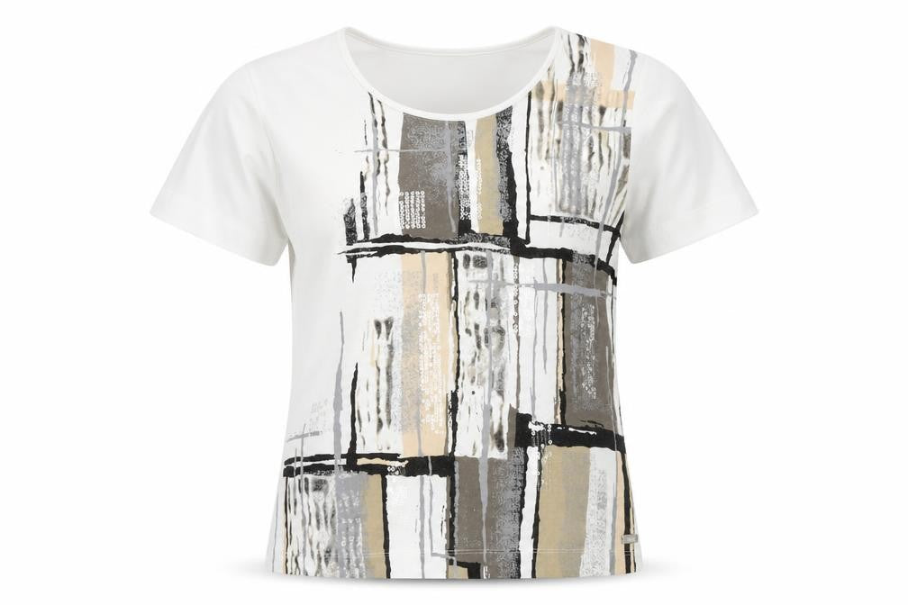 TIGI Womens White  Polyester Basic T-Shirt Size 10 Round Neck