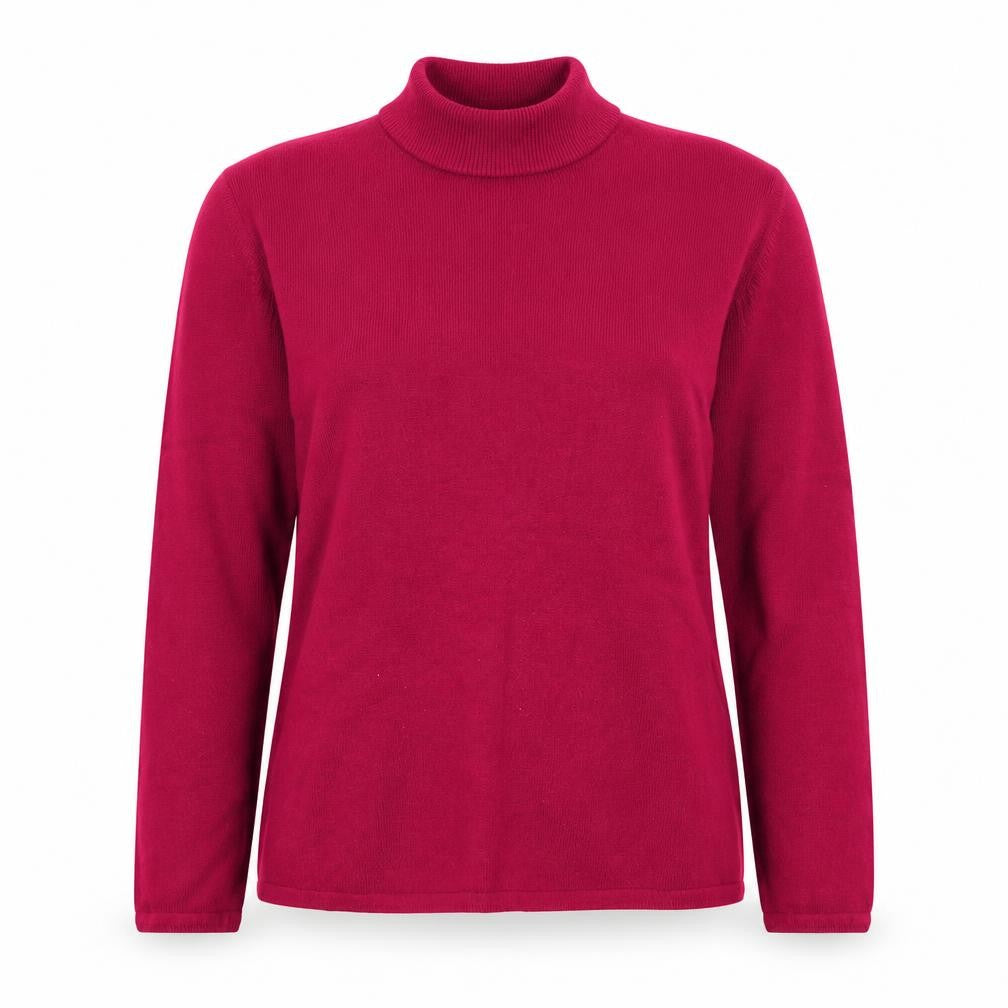 Bm Collection Womens Pink Round Neck  Acrylic Pullover Jumper Size S