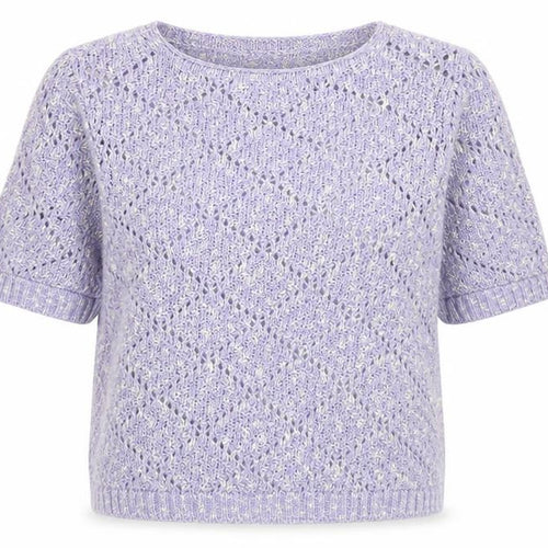 M&Co Womens Purple Boat Neck  Acrylic Pullover Jumper Size M