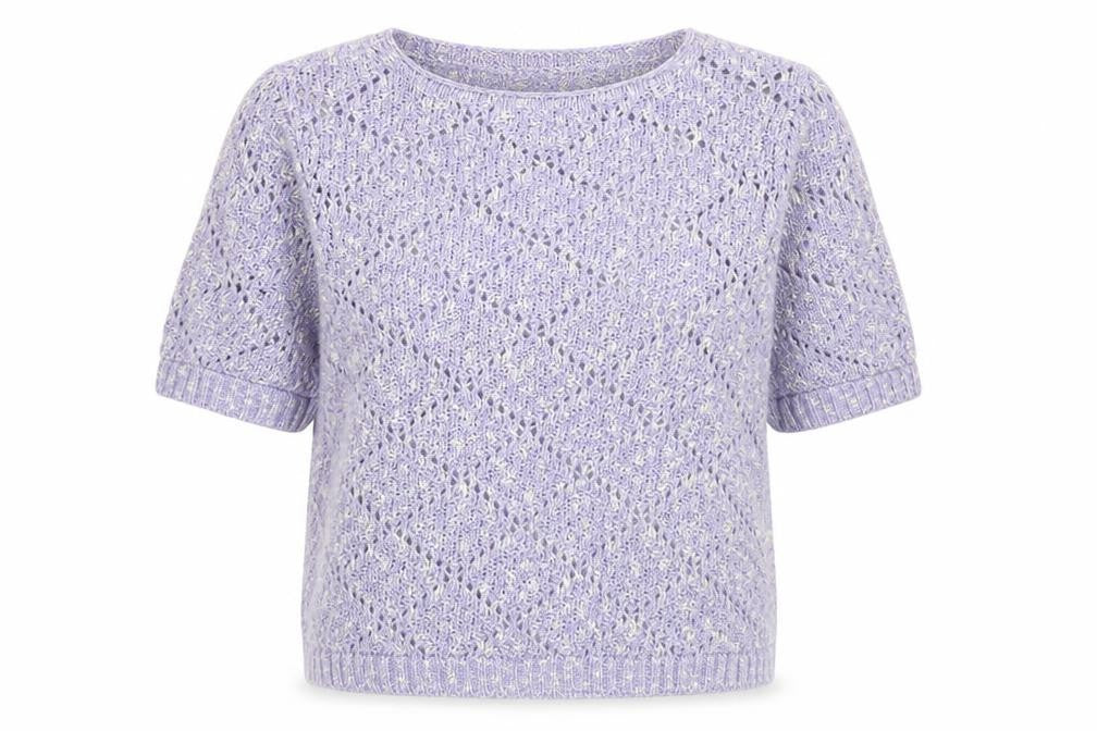 M&Co Womens Purple Boat Neck  Acrylic Pullover Jumper Size M