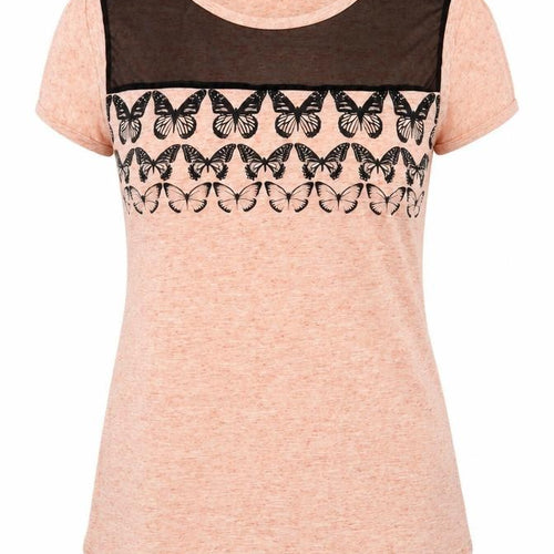Chemistry Womens Pink  100% Cotton Basic T-Shirt Size S Scoop Neck