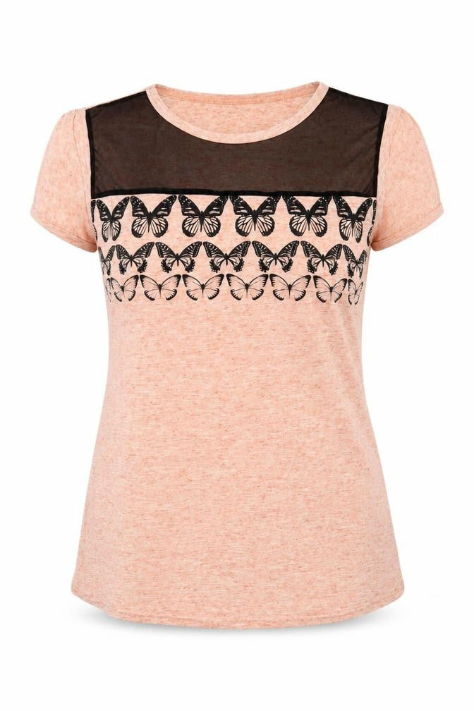 Chemistry Womens Pink  100% Cotton Basic T-Shirt Size S Scoop Neck