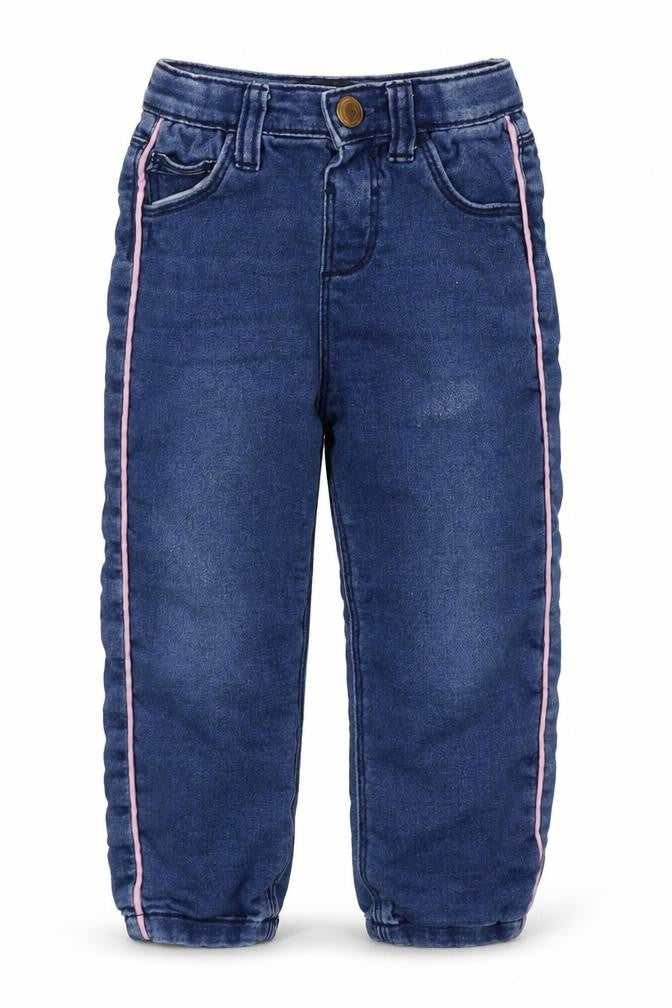 Denim Co Girls Blue  Cotton Snow Pants Jeans Size 18-24 Months  Button