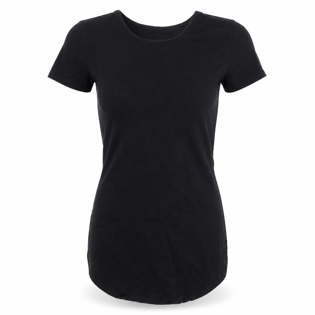 Preowrn Girls Black  Cotton T-Shirt Dress  Size M  Round Neck