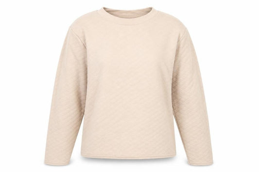 Front view of I SAW IT FIRST women’s pink polyester pullover sweatshirt, size UK 6
