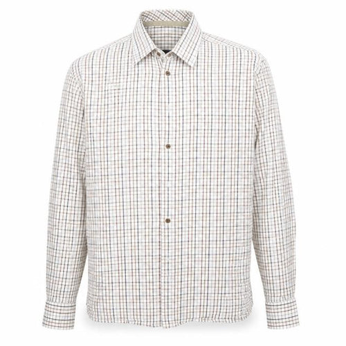 Double TWO Mens Beige Plaid Cotton  Polo Size 40 Collared
