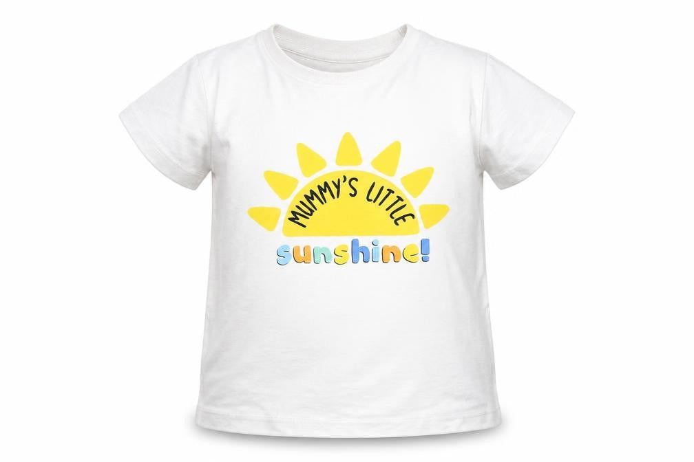 Front view of Preworn girls’ white cotton basic casual, size 2-3, years round neck