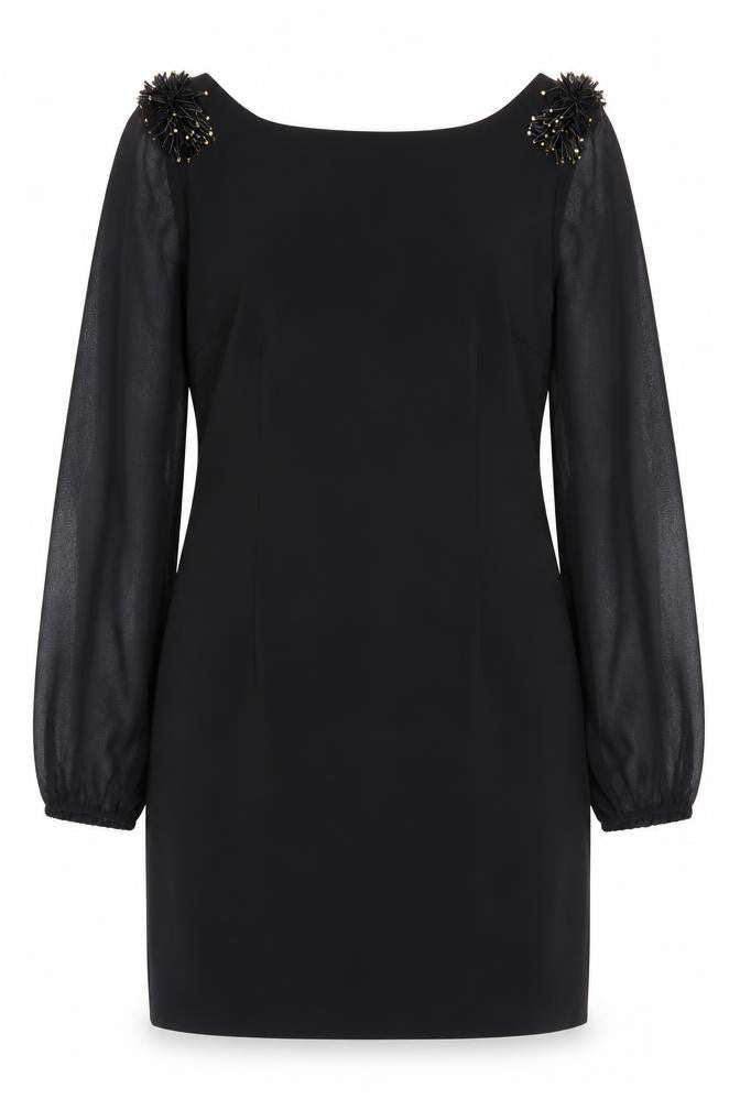Miusol Womens Black  Acrylic Mini  Size XL  Square Neck Zip