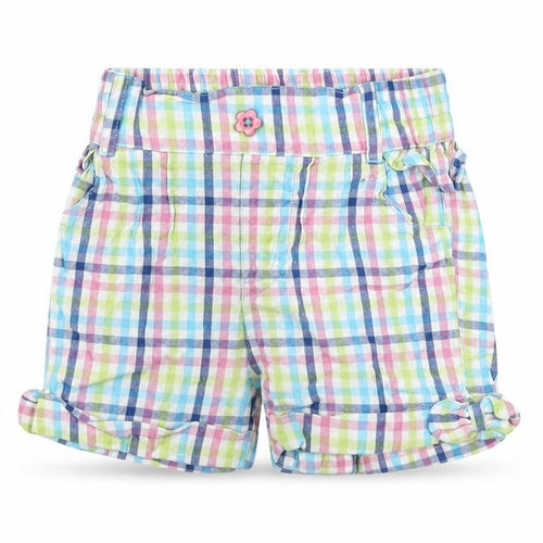 M&Co Girls Ivory Check Cotton Cropped Trousers Size 9-12 Months  Pullover