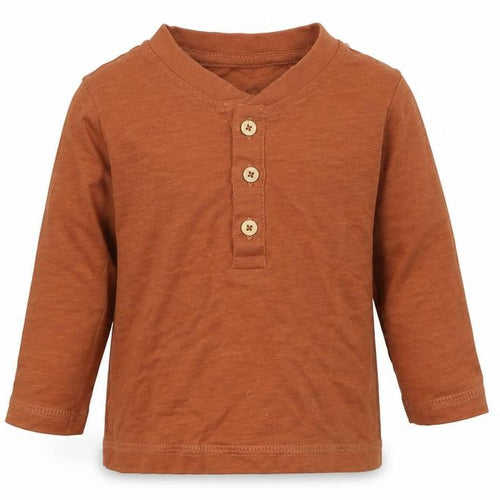 George Boys Orange  Cotton Basic T-Shirt Size 3-6 Months Henley