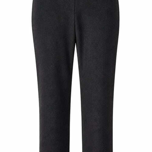 Marks and Spencer Womens Grey Houndstooth Viscose Trousers  Size 12 L28 in Regular