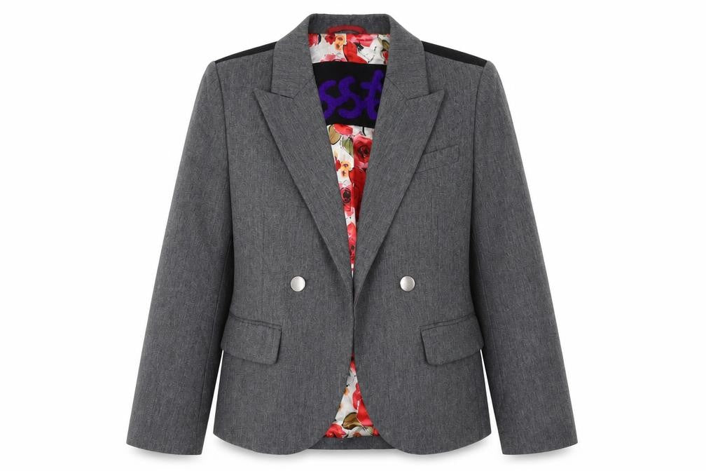 Laundry Industry Womens Grey  Wool Jacket Blazer Size M