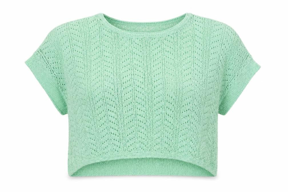 Front view of New Look women’s green round neck polyester jumper, size L
