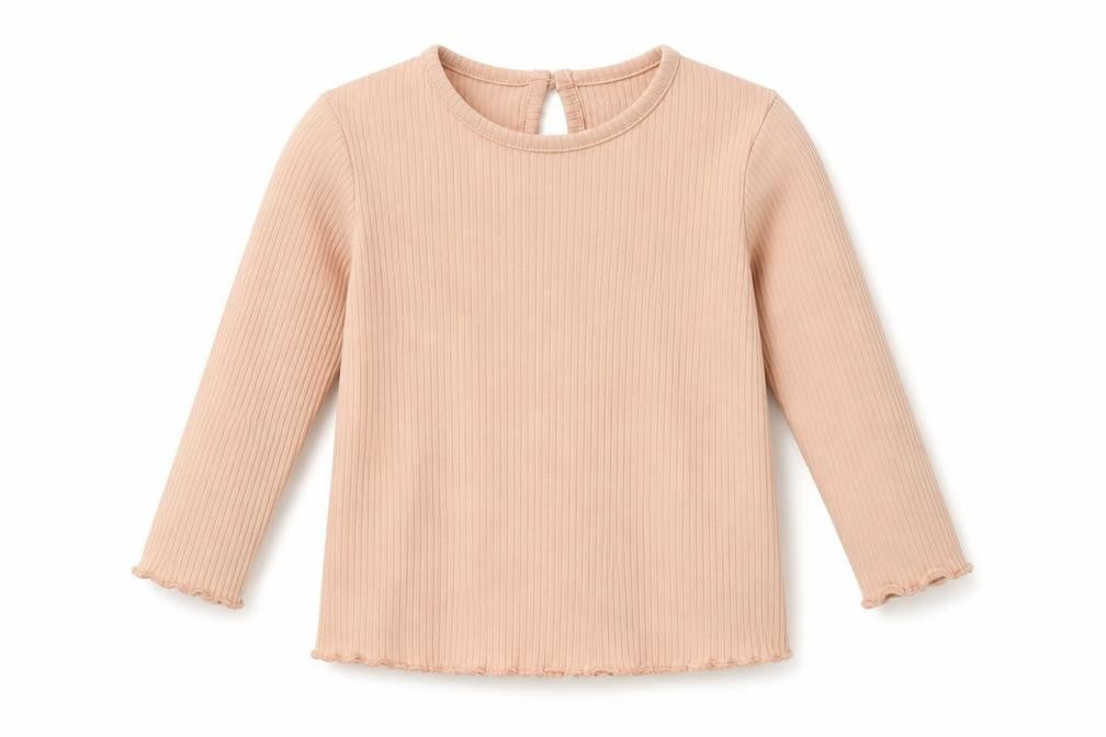 Primark Baby Pink  Cotton Pullover T-Shirt Size 12-18 Months Crew Neck Button