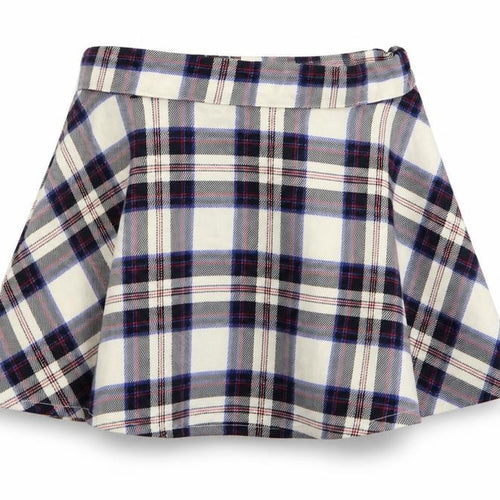 H&M Girls Blue Plaid Polyester Skater Skirt Size 2-3 Years  Regular