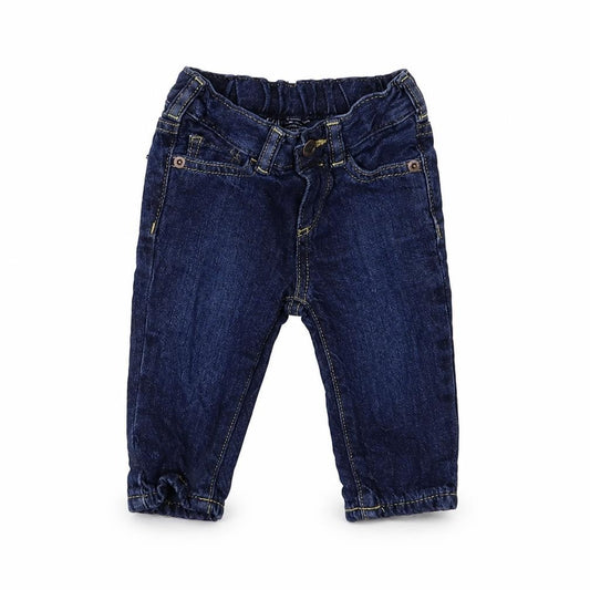 Front view of Gap Baby Blue Cotton Jogger Jeans, size 3-6, Months Button
