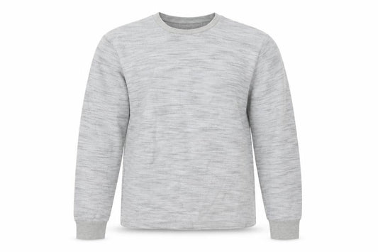 Front view of Primark men’s grey cotton pullover sweatshirt, size S