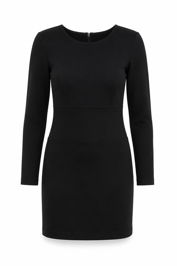 Karl Marc John Womens Black  Polyester A-Line  Size XS  Scoop Neck Zip