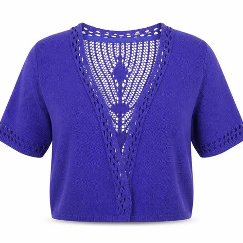 Per Una Womens Purple V-Neck  Viscose Shrug Jumper Size 10