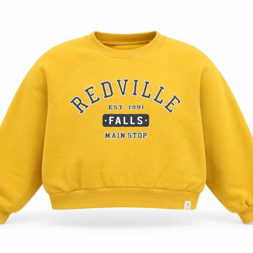 Pull&Bear Womens Yellow  Cotton Pullover Sweatshirt Size XS