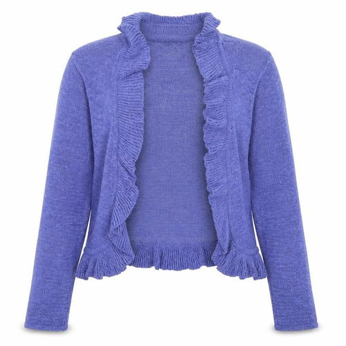 Bonmarché Womens Purple Round Neck  Polyester Cardigan Jumper Size M