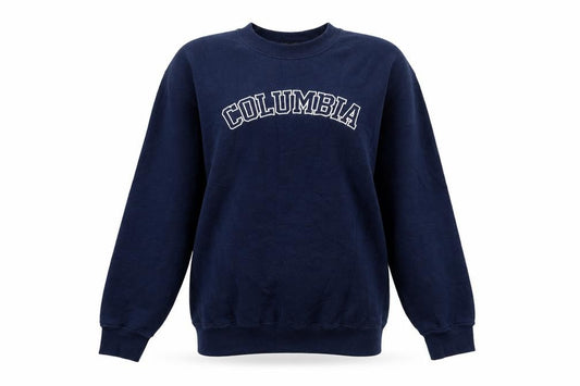 Front view of PRETTYLITTLETHING women’s blue polyester pullover sweatshirt, size S