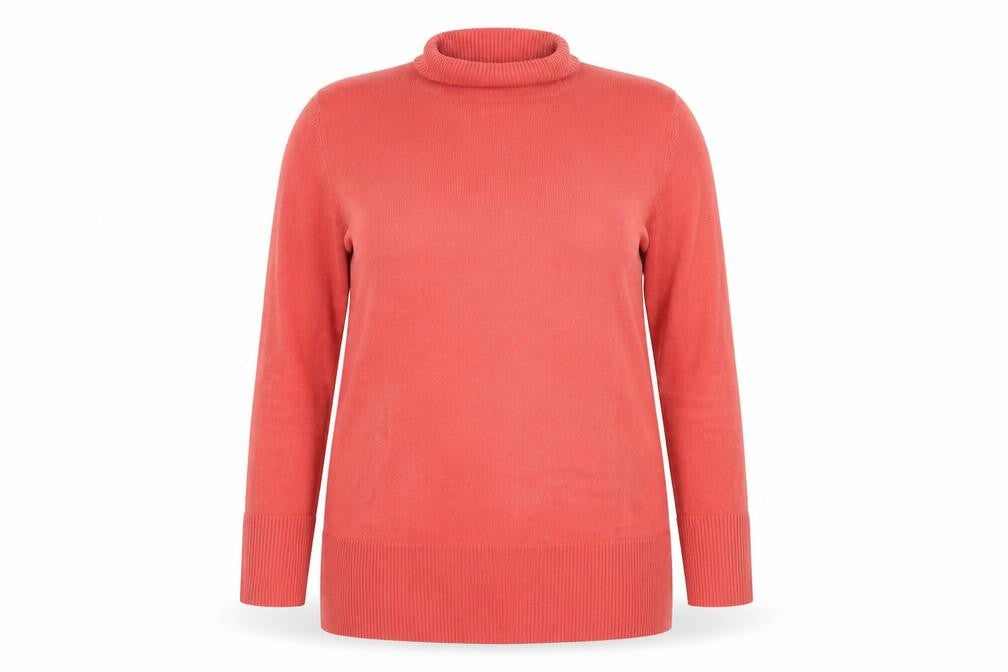 BHS Womens Red Roll Neck  Acrylic Pullover Jumper Size 14