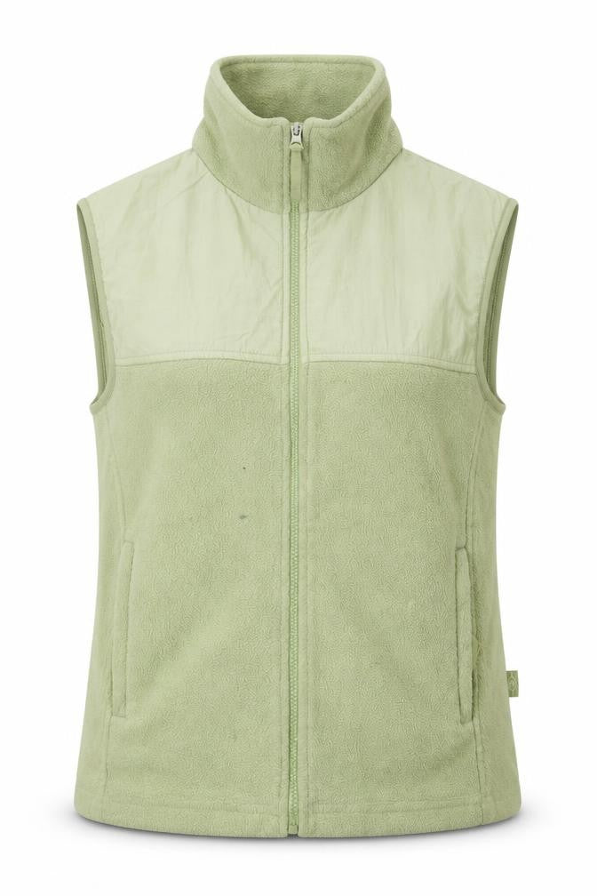 Front view of Bonmarché women’s green polyester full zip sweatshirt, size S