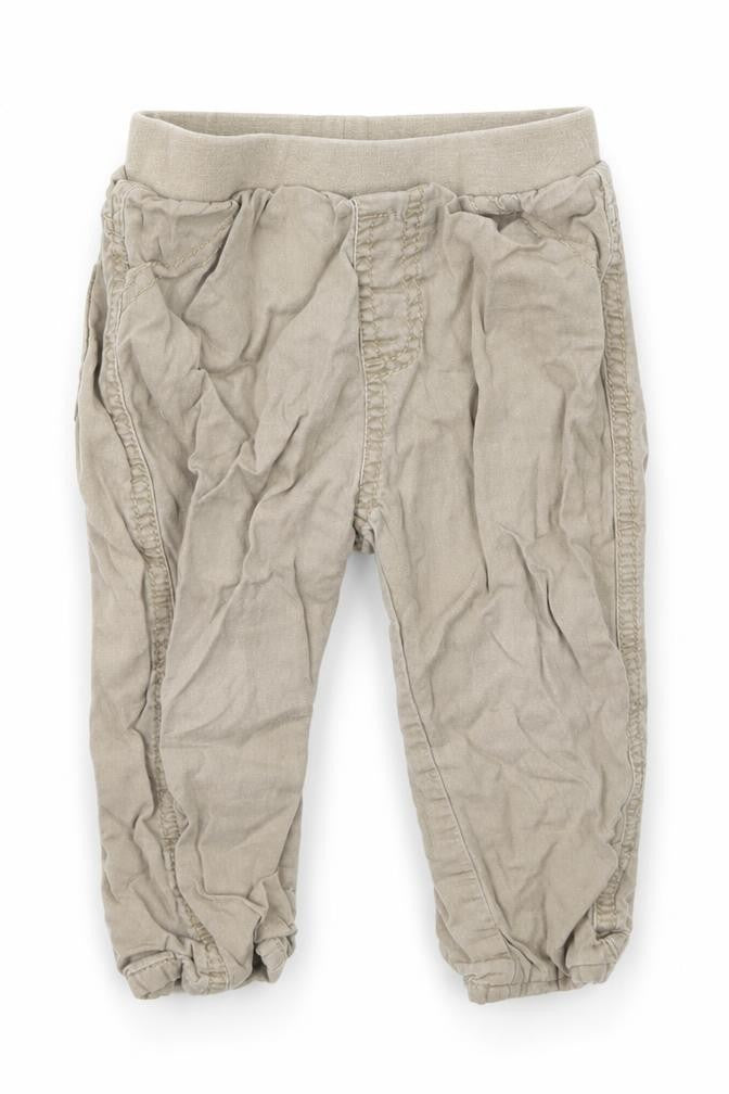 George Boys Beige  Cotton Jogger Trousers Size 12-18 Months
