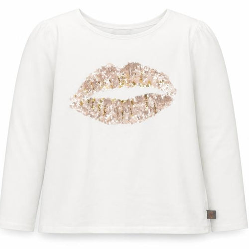 creamie Girls Ivory  Cotton Basic T-Shirt Size 10 Years Crew Neck