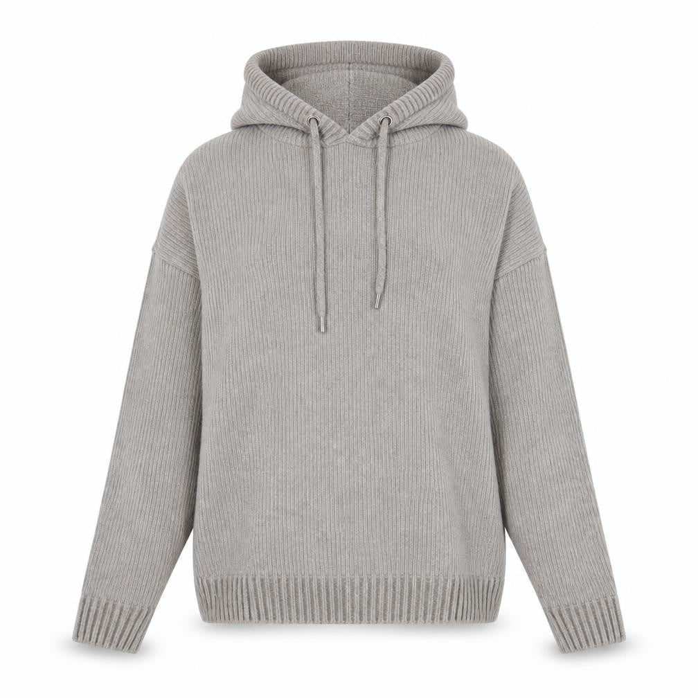 Front view of Primark women’s grey 100% polyester pullover hoodie, size XS