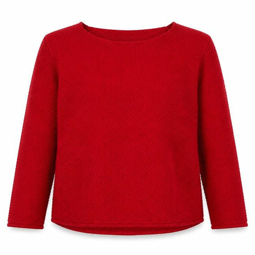 ENVY US Womens Red Round Neck  Acrylic Pullover Jumper Size L