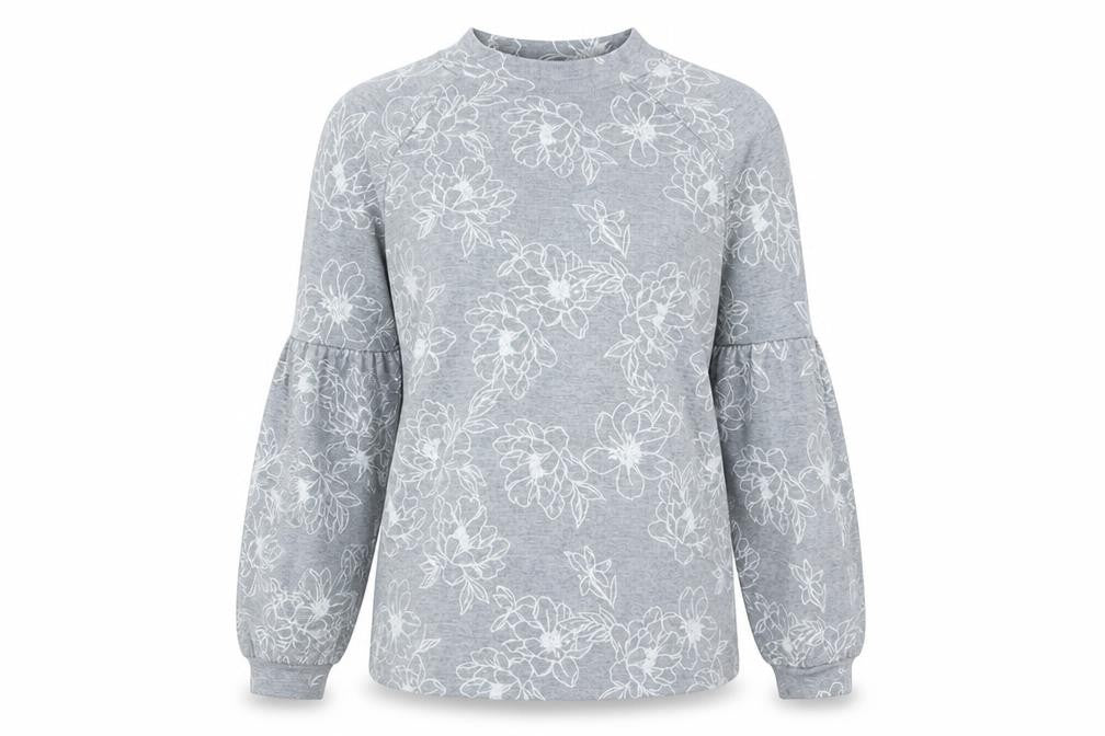 Marks and Spencer Womens Green Round Neck Floral Polyester Pullover Jumper Size 10