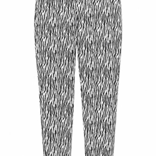 Quiz Womens Multicoloured Geometric Cotton Straight Jeans Size 12 L27 in Regular Zip