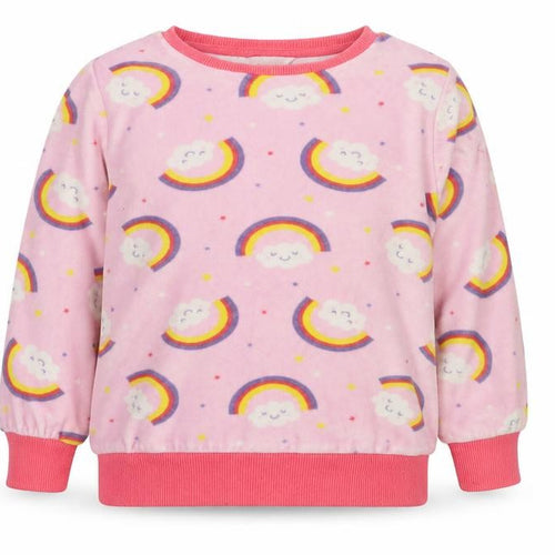 M&Co Girls Pink Geometric Polyester Top Pyjama Top Size 3-4 Years  Pullover