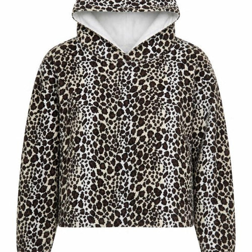 Way of Glory Womens Brown Animal Print Polyester Pullover Hoodie Size L  Pullover