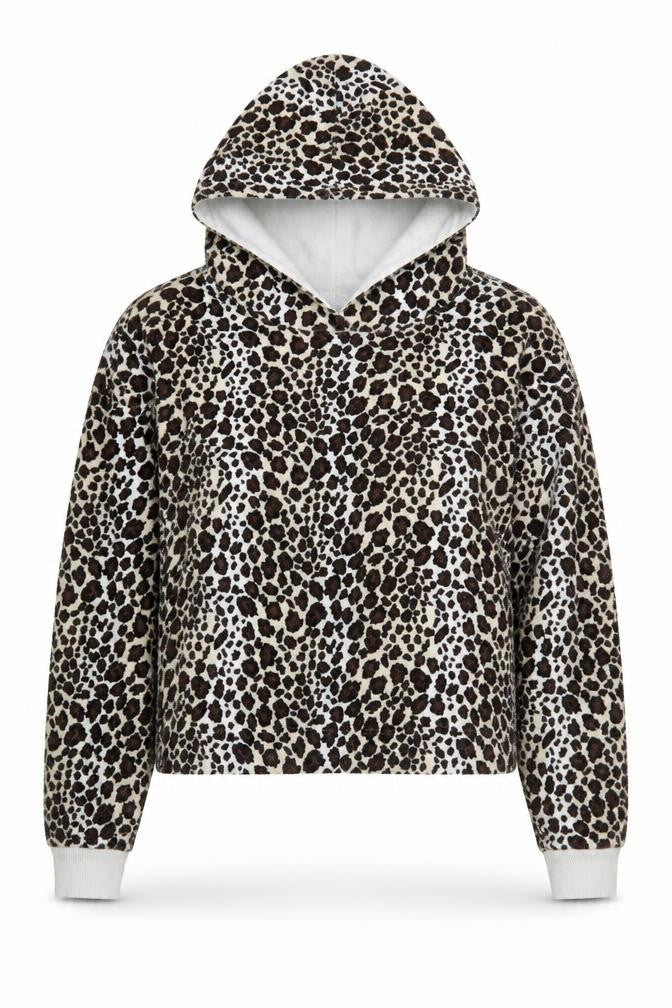 Way of Glory Womens Brown Animal Print Polyester Pullover Hoodie Size L  Pullover